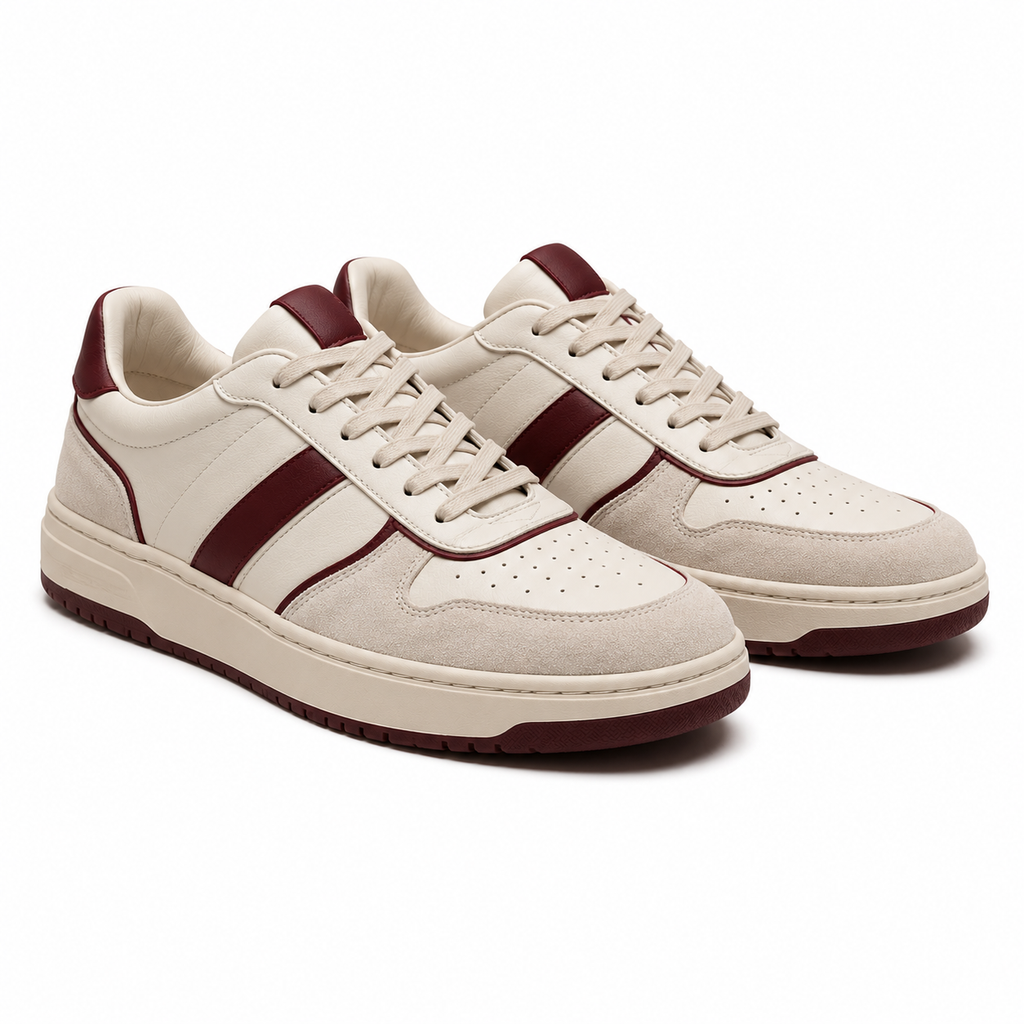 Burgundy Accent Sneaker