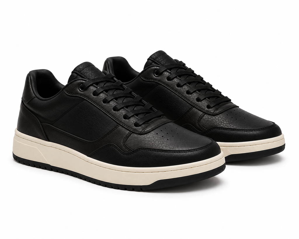 Black Cream Sole Sneaker