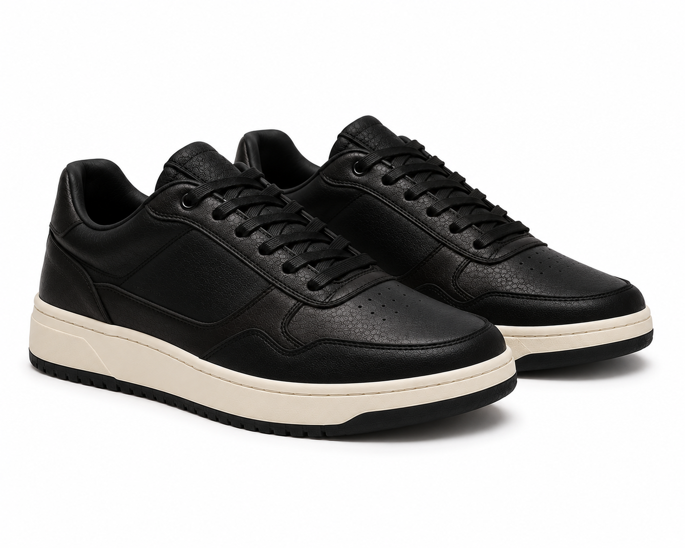 Black Cream Sole Sneaker