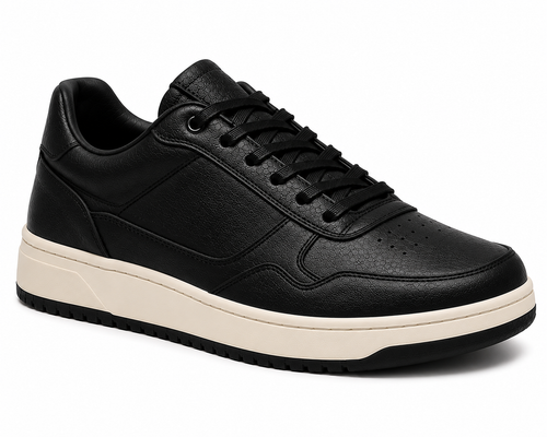 Black Cream Sole Sneaker