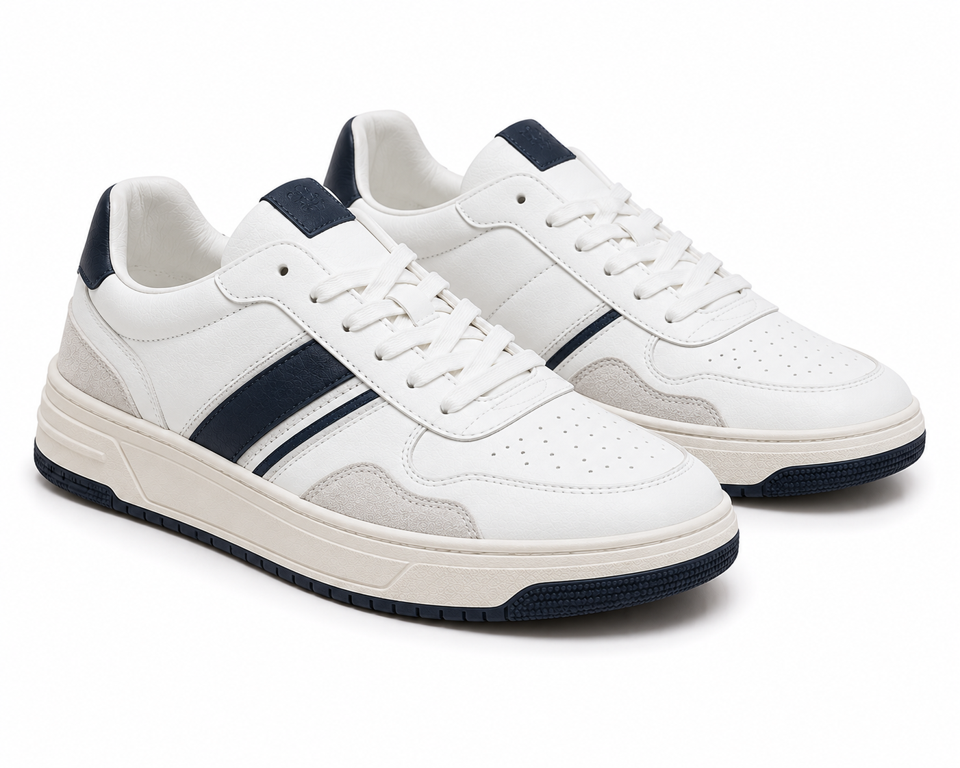 White Navy Accent Sneaker