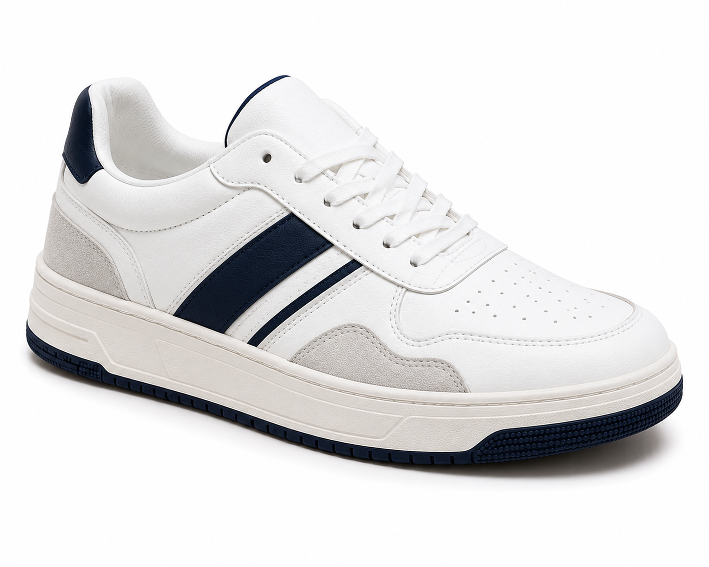 White Navy Accent Sneaker