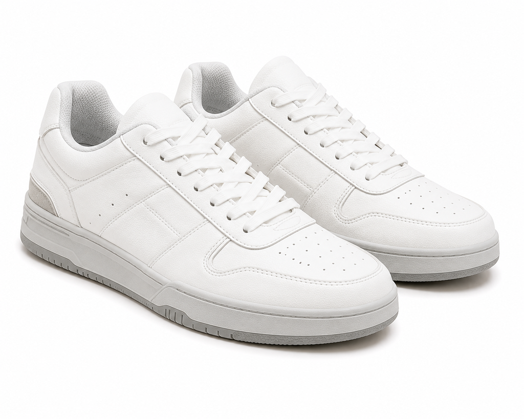 White Horizon Grey Sole Sneaker